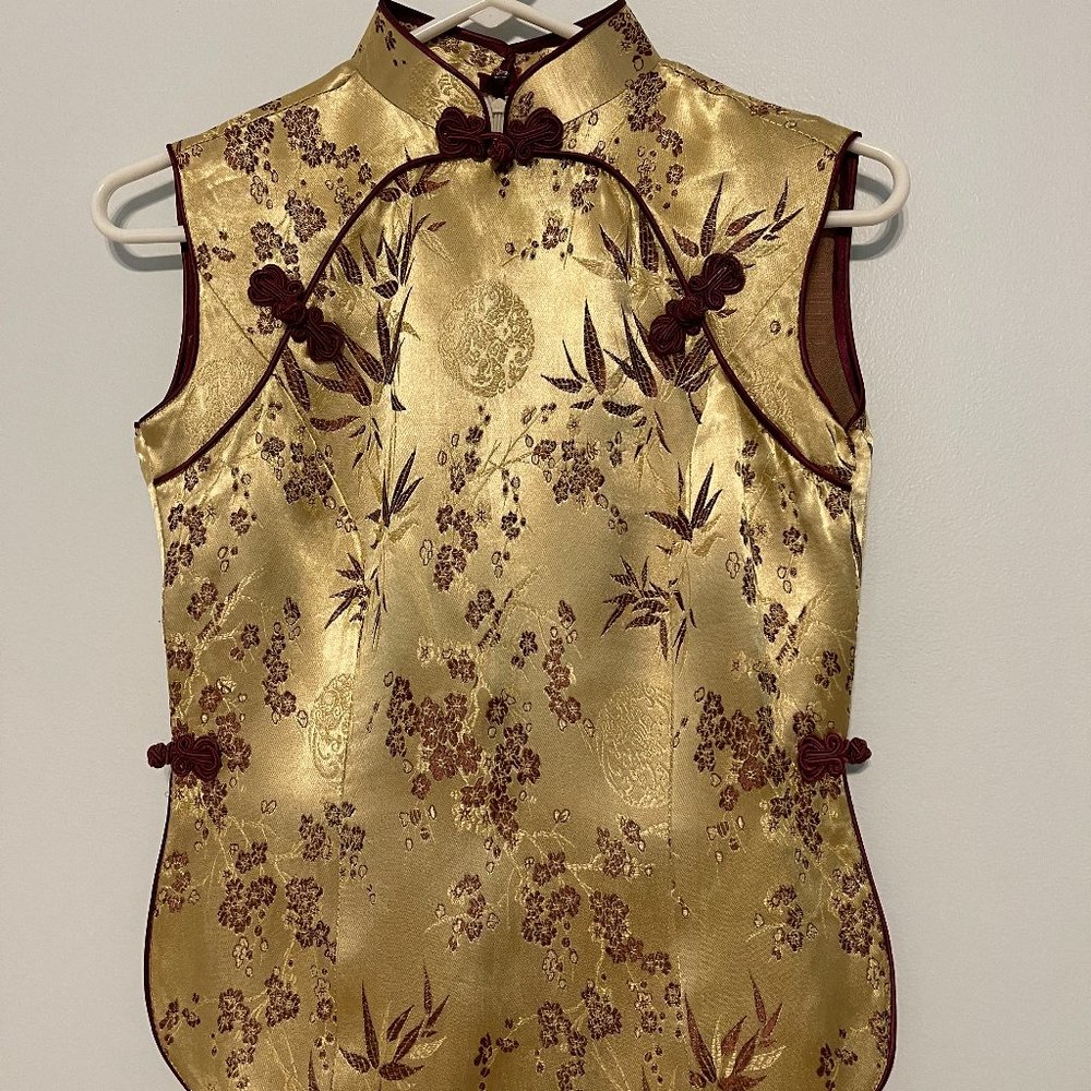 Shanghai Story Chinese Cheongsam Sleeveless Vest. Blouse for Women